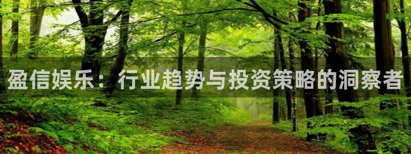星辉平台体育凯捷平台注册：盈信娱乐：行业趋势与投资策略的洞察者