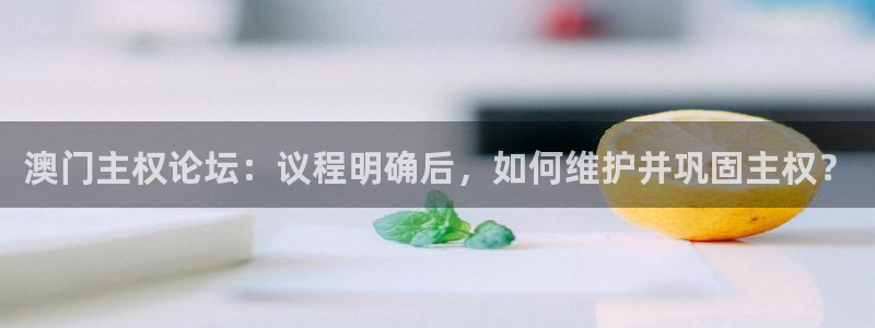 星辉平台体育官网入口登录：澳门主权论坛：议程明确后，如何维护并巩固主权？
